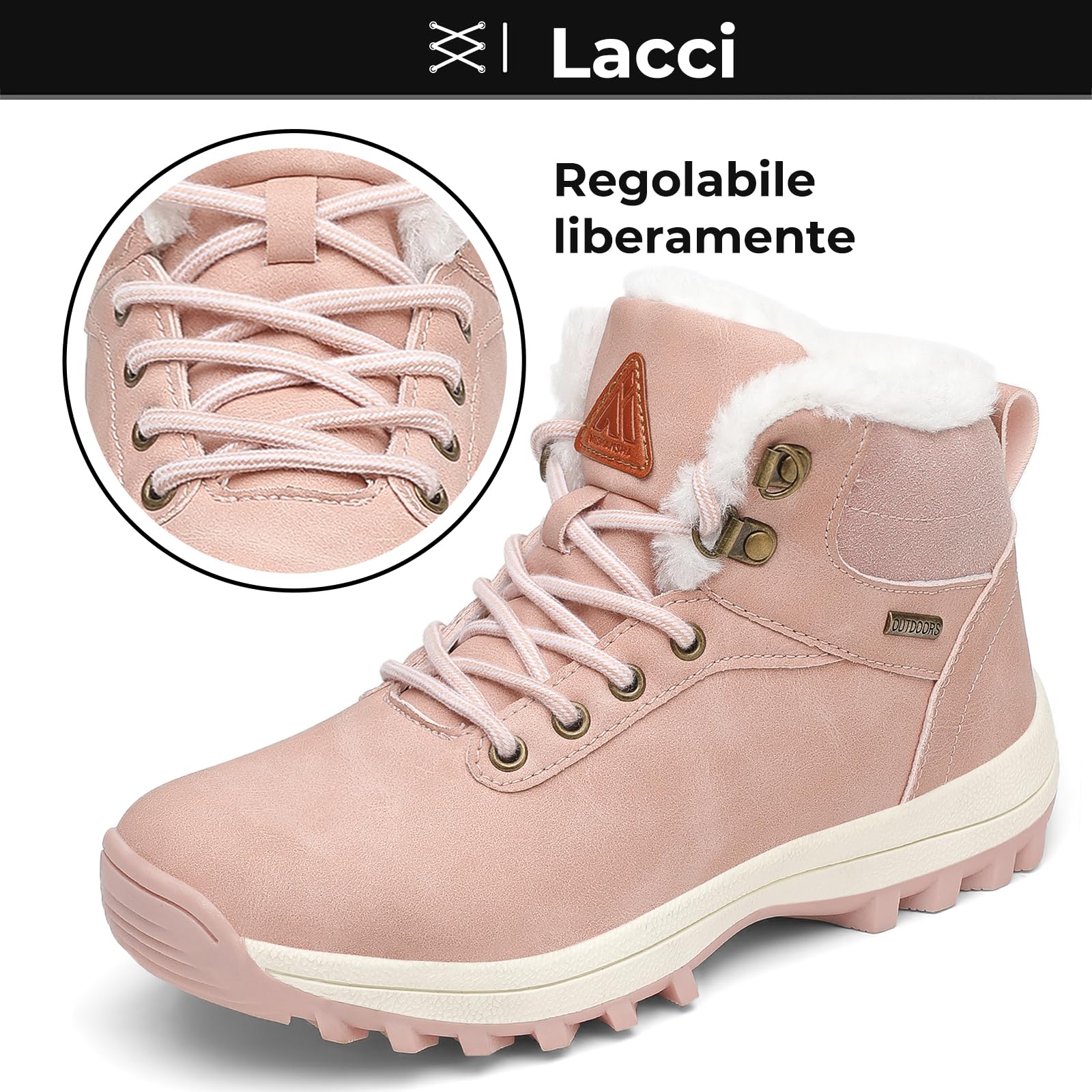 Mishansha Stivali da Neve Uomo Inverno Scarpe Pelliccia Donna Caldi Scarponcini Trekking Imbottiti 36-48