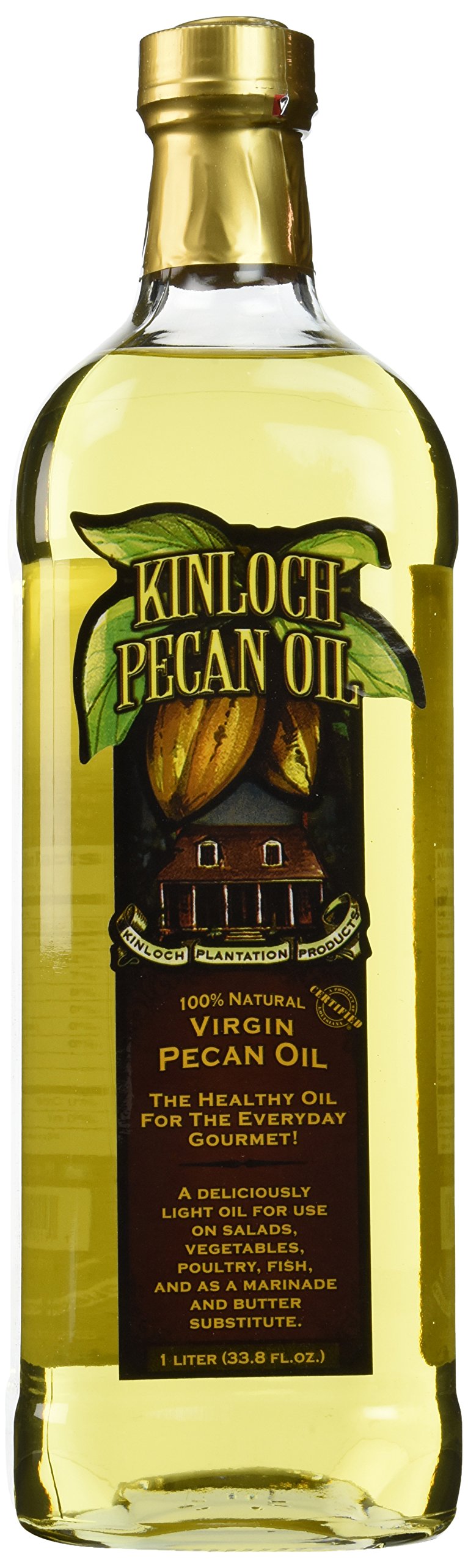 Kinloch Plantation Products Pecan Oil, Two (2) 1000 ML Bottles