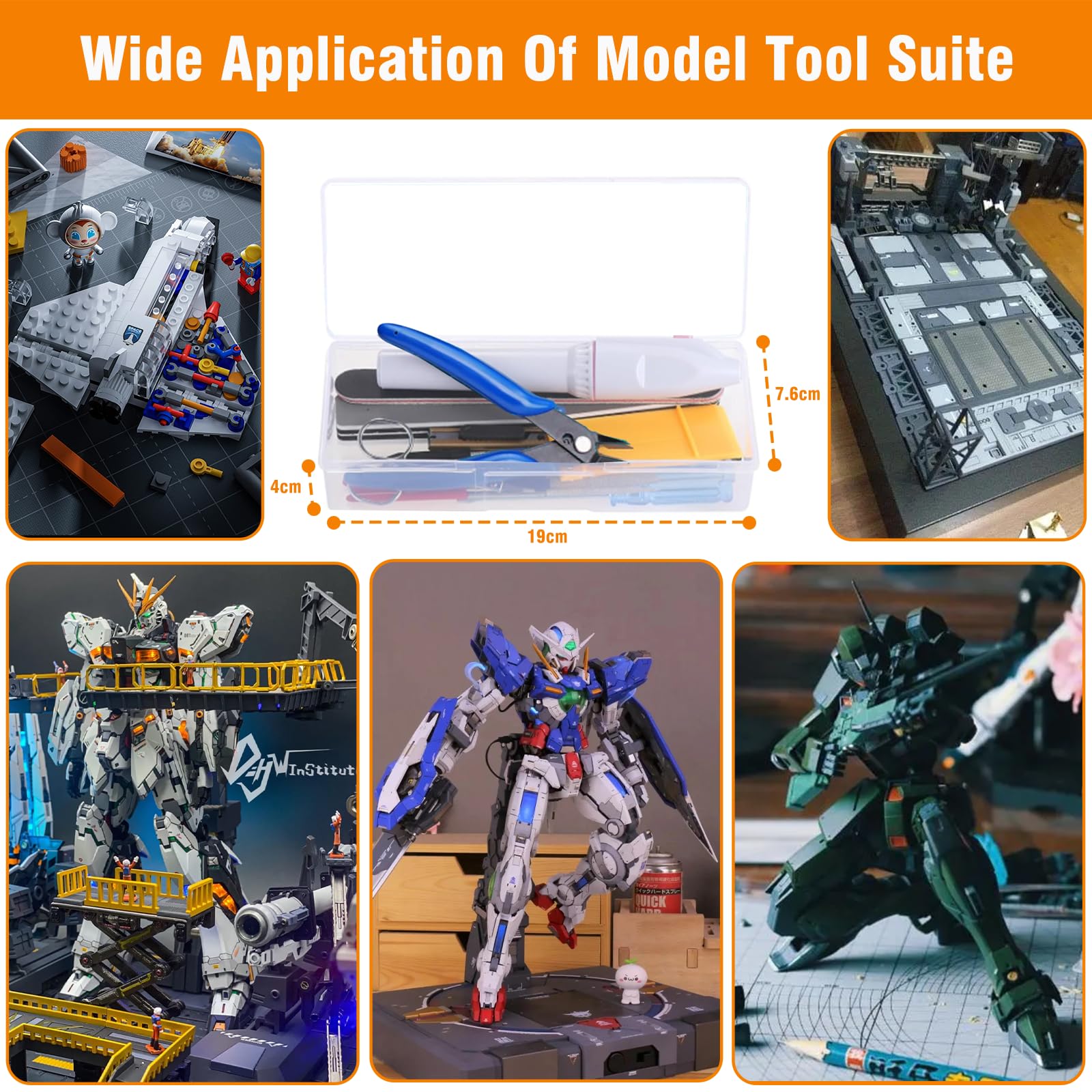26PCS di Strumenti Modello Gundam Kit, Gundam Model Tools Kit,Utilizzato Per La Fabbricazione Del Modello Dell'Automobile Gundam, Manutenzione e Toolkit Fisso Di Costruzione Dell'Hobby