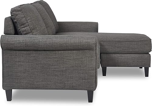 Miniatura 10 de Serta Harmon Sofá seccional reversible sala de estar moderno sofá de tela de 3 asientos en forma de L Crema, Azul oscuro, gris, Gris Claro