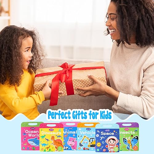 Miniatura 2 de Libros de calcomanías reutilizables para niños, libro silencioso de gelatina, divertidas calcomanías de viaje, impermeables, libro de actividades