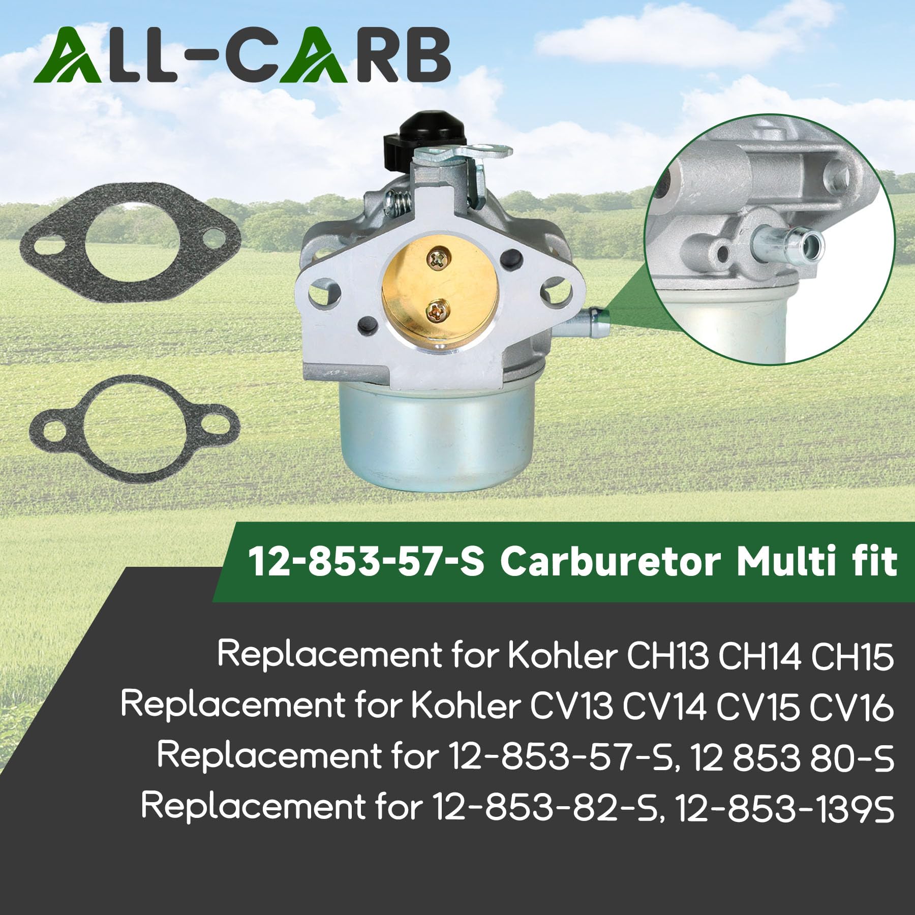ALL-CARB Carburatore per carburatore John Deere AM125355 LT133 LT150 LT155 LTR155 GS30
