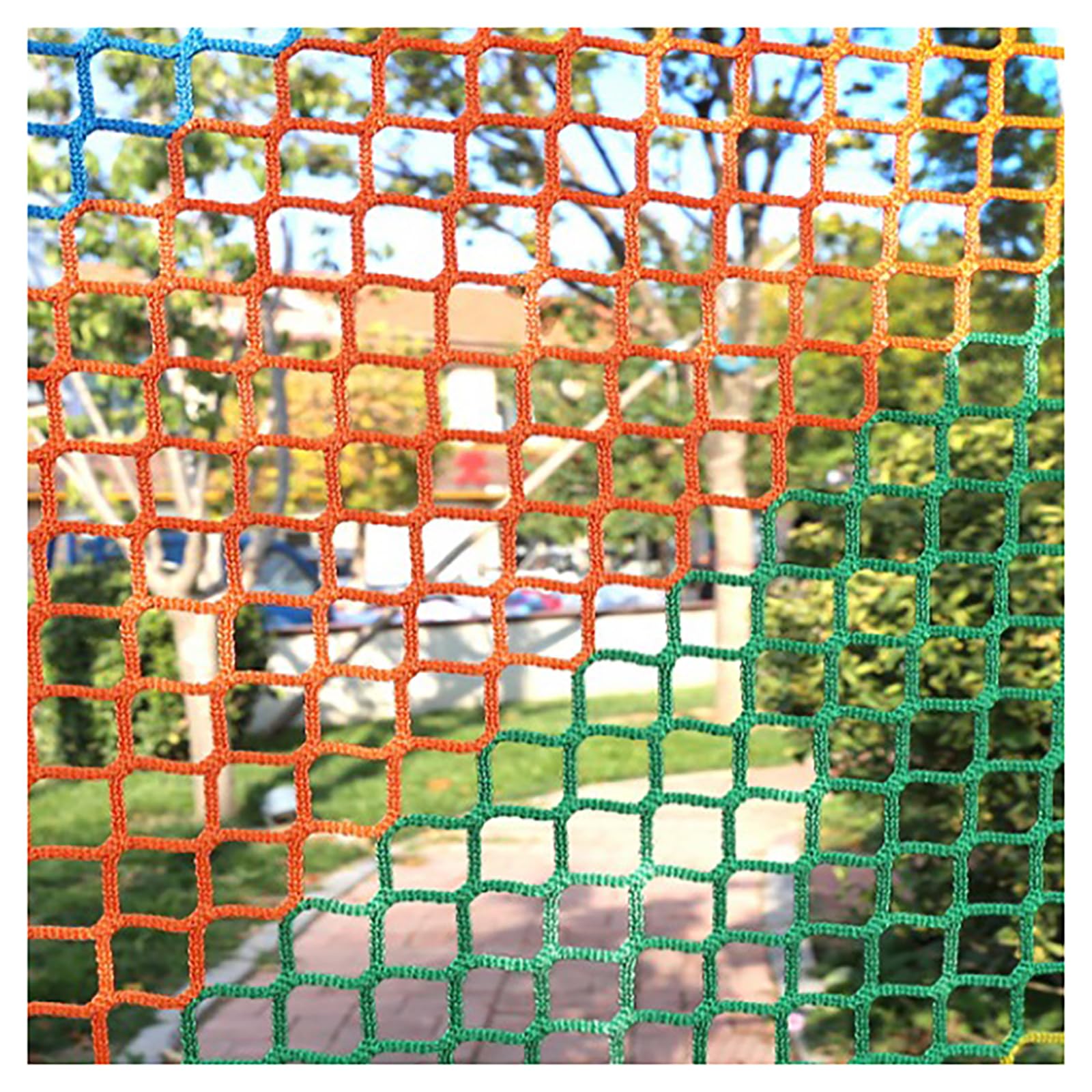 Rete Di Sicurezza Parco Giochi Rete Da Arrampicata Rete Di Sicurezza Per Balcone Esterno Rete In Corda Ringhiera Per Scale Rete Di Sicurezza Per Bambini Giocattolo Per A(Size:1x10m,Color:arcobaleno)
