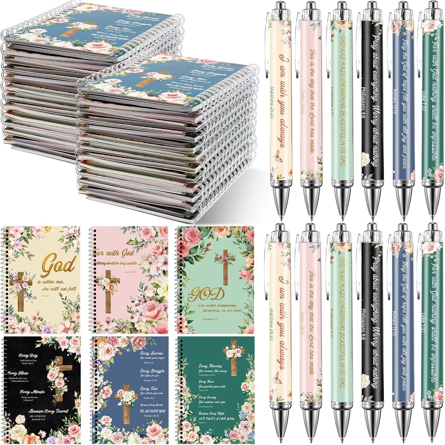 Amazon.com : YooNotee 24 Sets Christian Gifts Sets Bulk Christmas ...