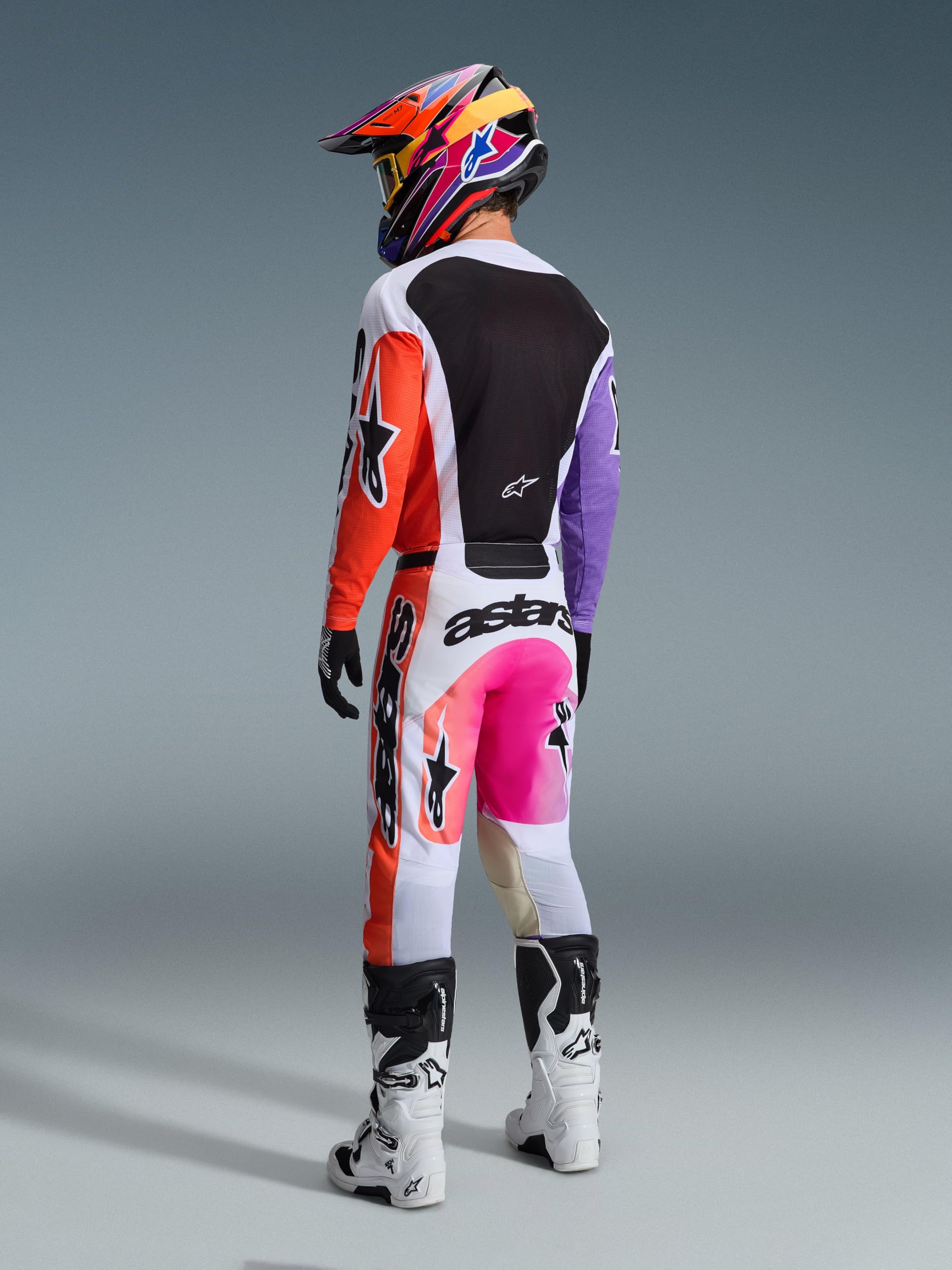 Alpinestars Racer A Portl Maglia da motocross, multicolore, XL