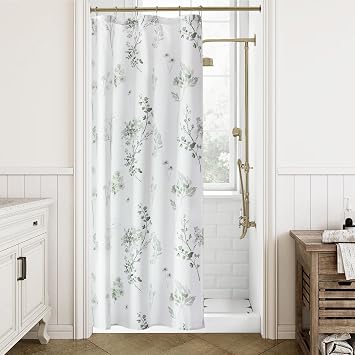 Lino Rosa Floral Shower Curtain