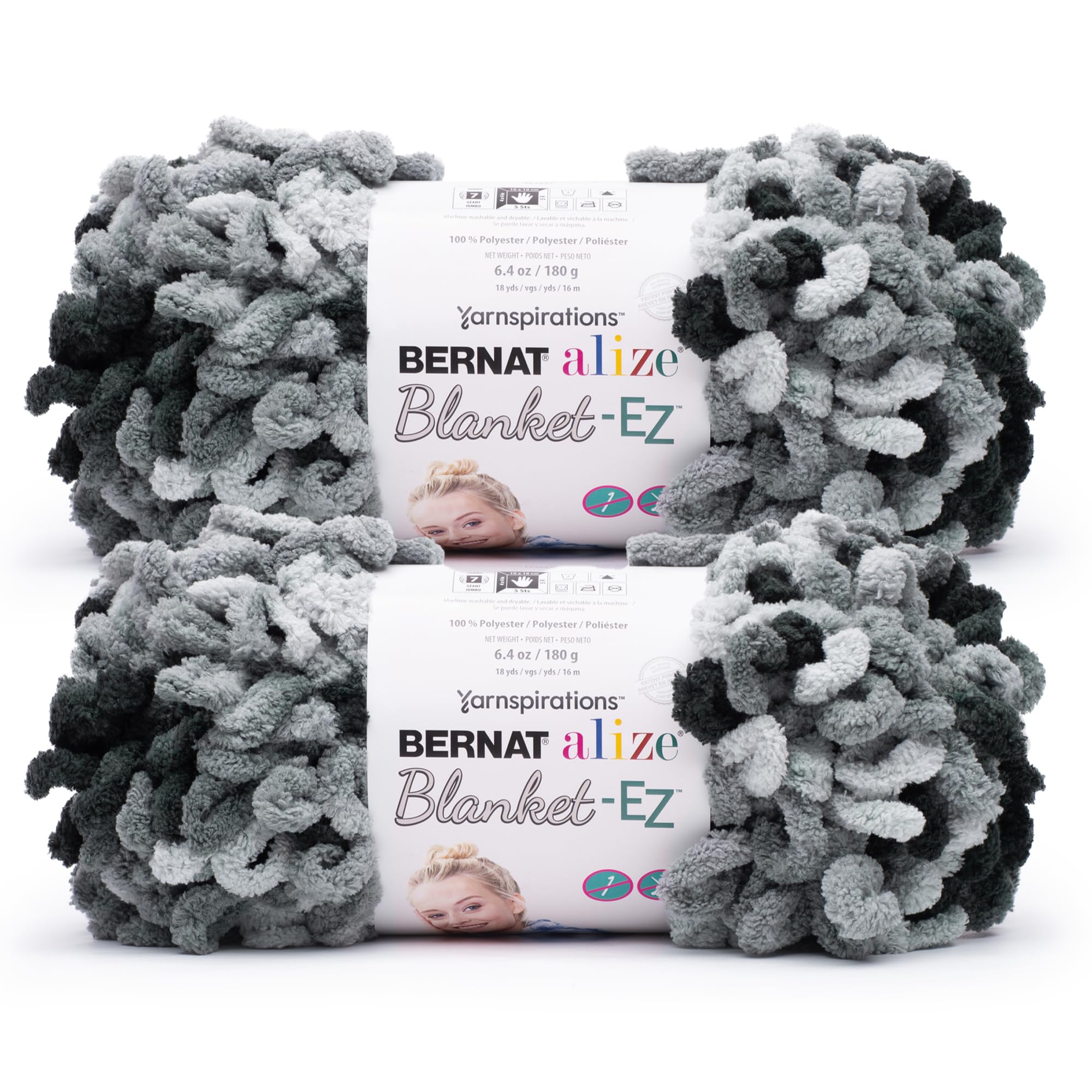 Bernat Alize Blanket-EZ Yarn Black Shadow