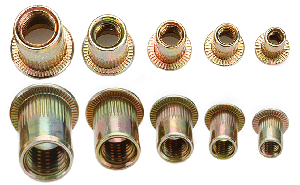 120 Dadi Per Rivetti Filettati M10 - Acciaio Carbonio Zincato, Testa Piatta Per Metallo E Plastica - Foto 7