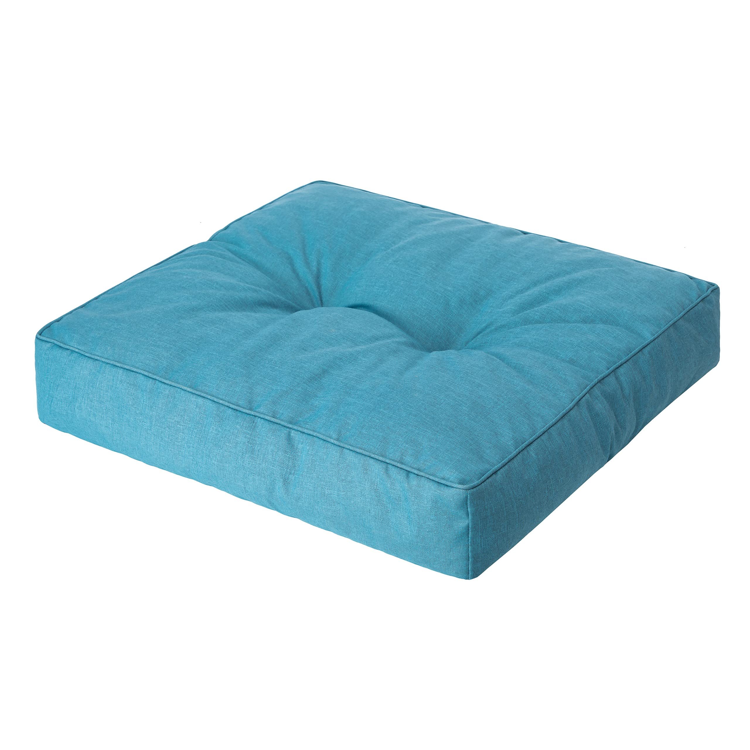 PillowPrim PillowPrim, Poduszki na palety, poduszka na krzesło, fotel rattanowy, do użytku na zewnątrz, poduszka do siedzenia, poduszka na krzesło, meble rattanowe, niebieska, 50 x 50 cm
