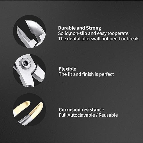 Miniatura 2 de Alicates de corte dental, alicates de ortodoncia para ligadura, alicates dentales profesionales de acero inoxidable, alicates dentales y cortador de