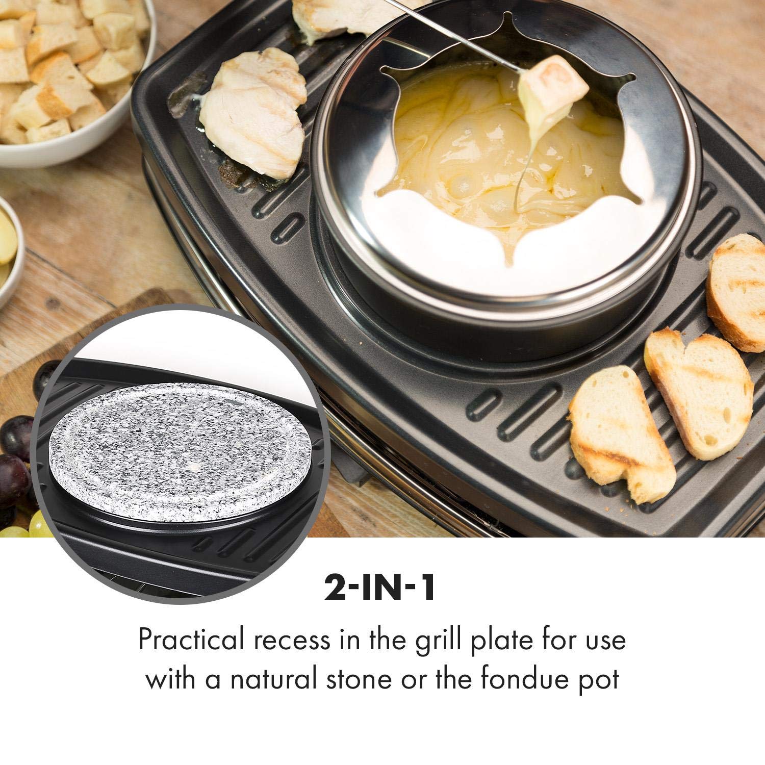 Raclette Grill Klarstein 3-in-1 Raclette Fondue Kom Produktbild-Vorschau 2