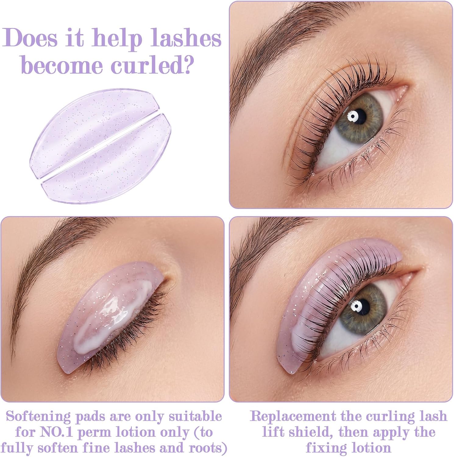 Korean Lash Lift Shields Flat Lash Lift Pad Silicone Reusable Eyelash Flash Lifts Pad Sticky Glueless for Perming Lashes Thoroughly