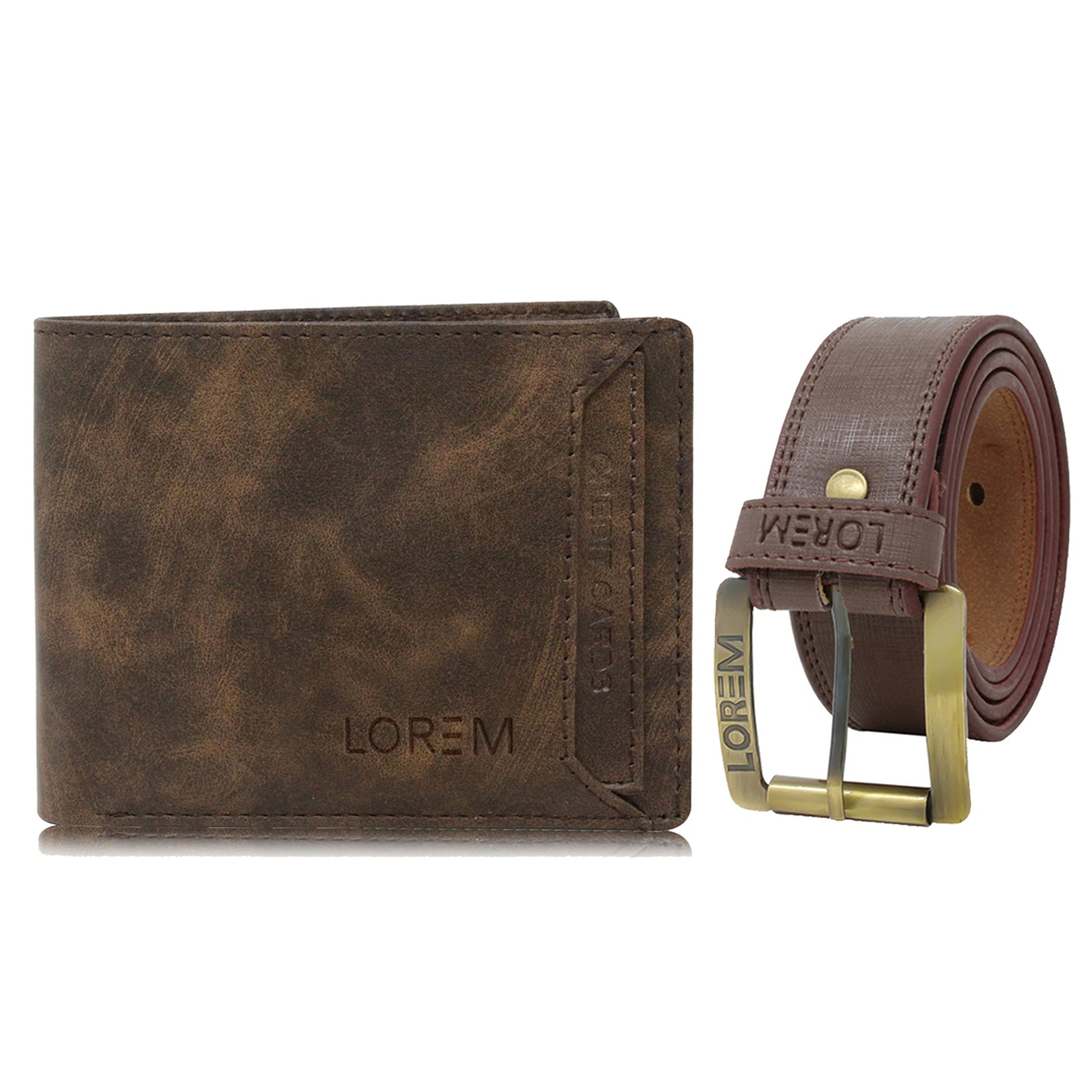 lorem Mens Combo of Artificial Leather Wallet & Belt FZ-WL04-BL02-picture-16