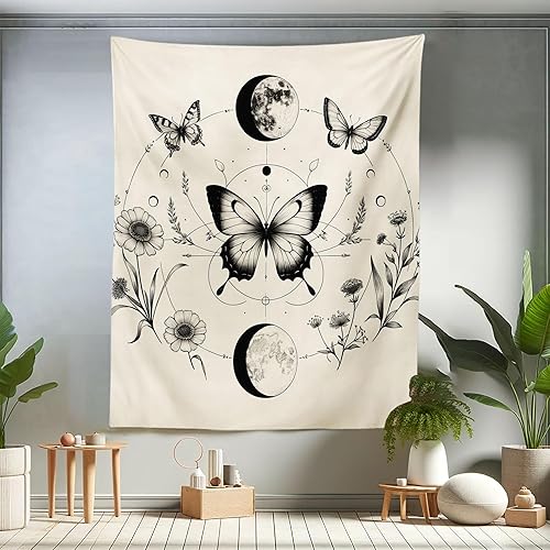 Miniatura 133 de Ambesonne Tapiz hawaiano, Costa Na Pali en la isla de Kauai en Hawái, día soleado, horizonte de montaña, colgante de pared para dormitorio, sala