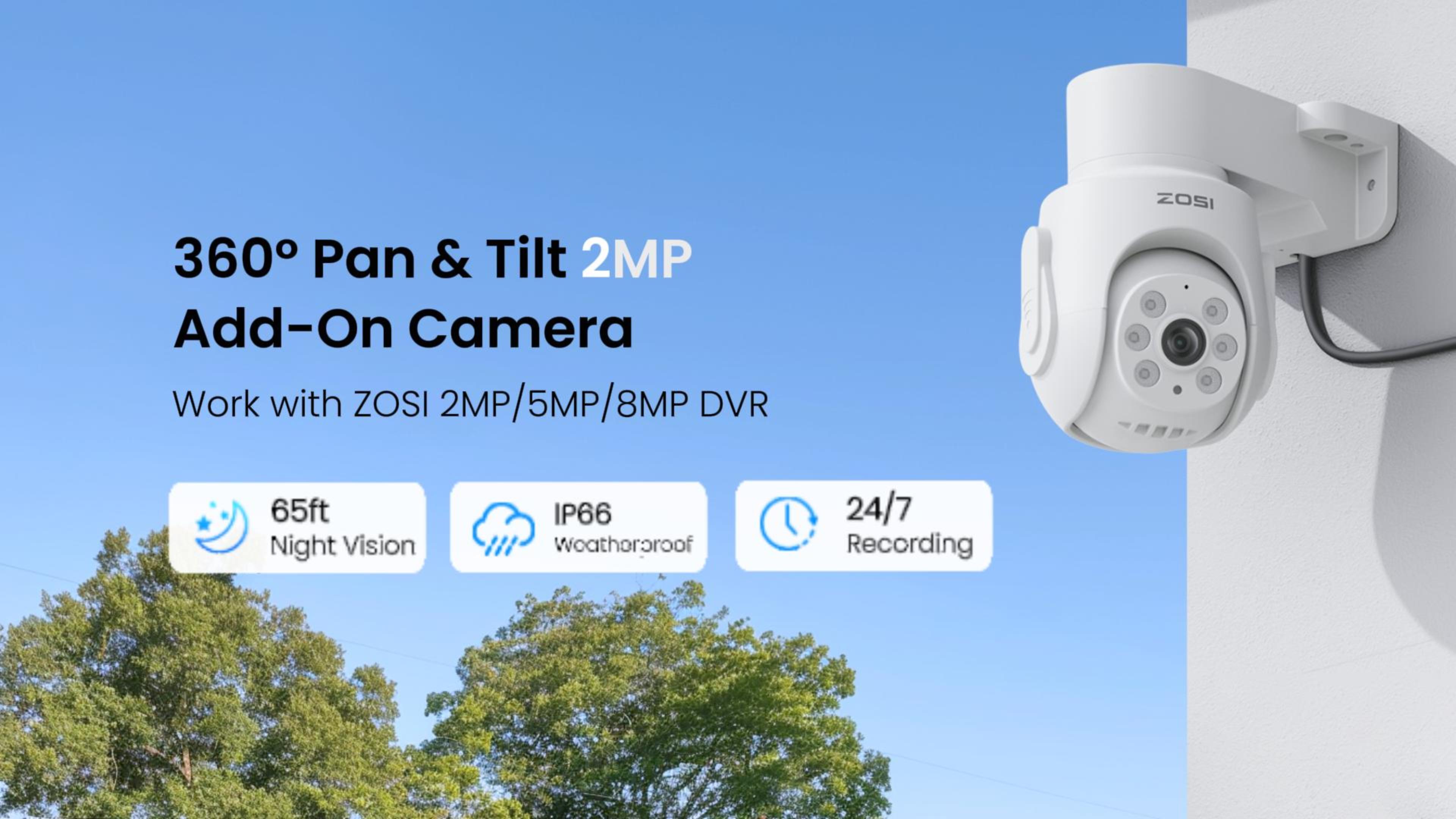 Amazon.com: ZOSI 1080P Pan Tilt Analog HD TVI Wired Security