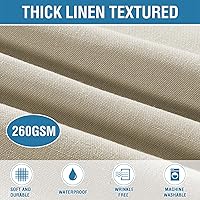 Vista 2 de H.VERSAILTEX Linen Textured Table Cloths Round 70 Inch Premium Solid Tablecloth Spill-Proof Waterproof Table Cover for Dining Buffet Feature Extra