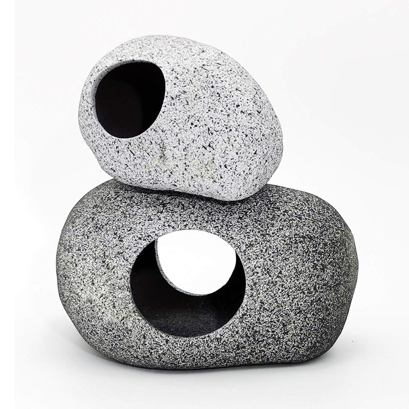 Decoração para Aquário em Cerâmica com Caverna para Peixes JIH J603+J001, 1 Unidade