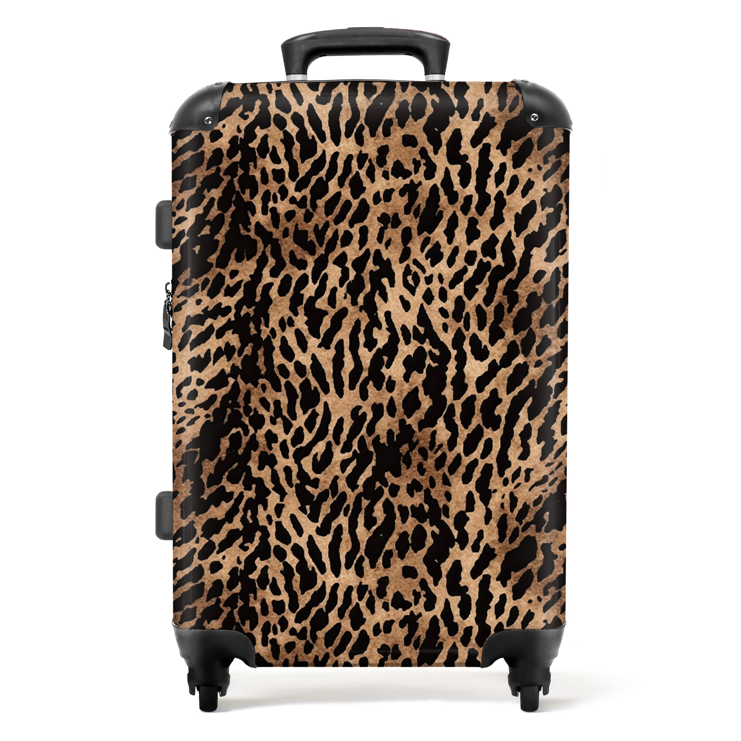 NoBoringSuitcases.com® Handgepäck, Hartschalenkoffer mit TSA Schloss, Trolley, Reisekoffer, Carry on, Rollkoffer, Klein oder Mittelgroß Braun