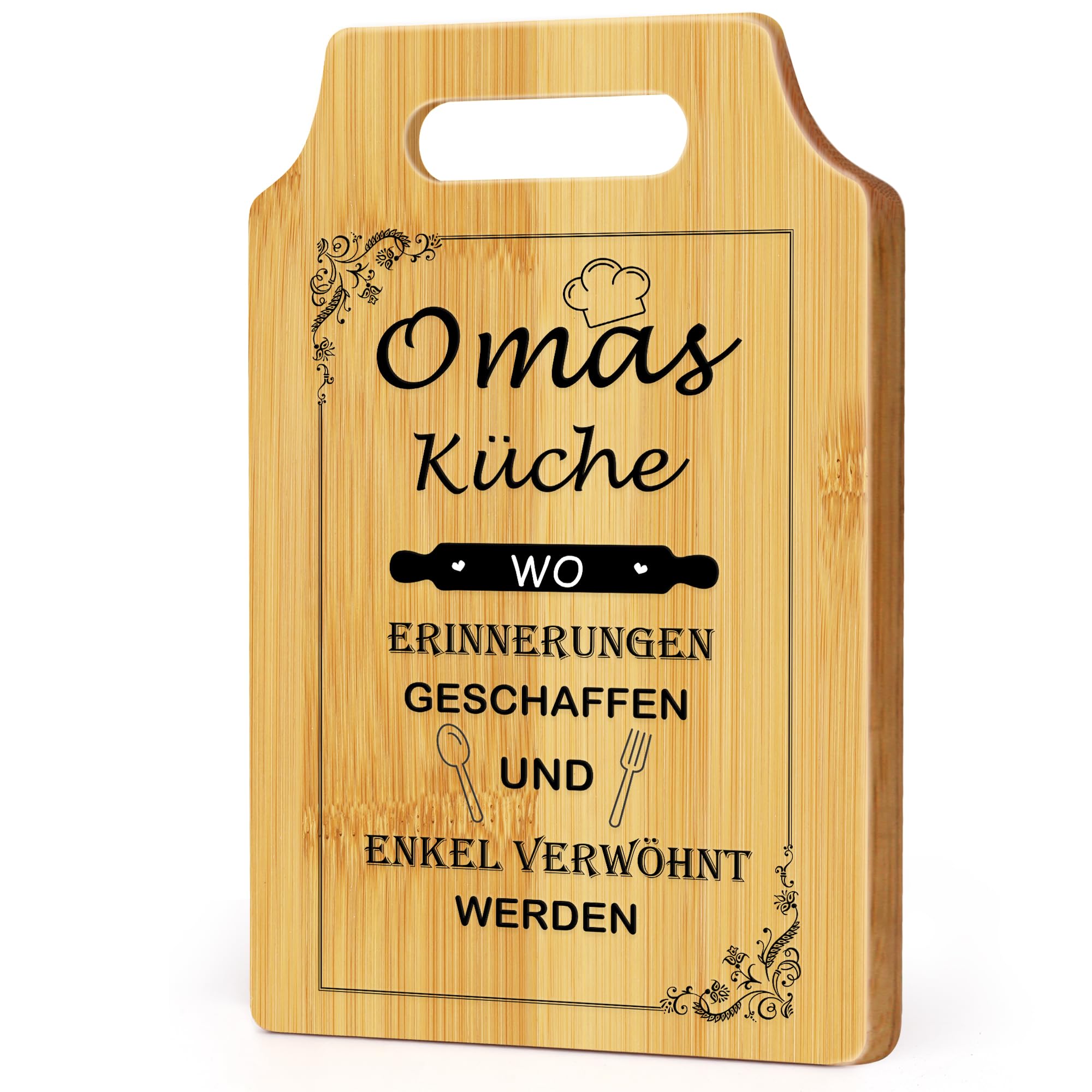 Aottom Oma Geschenk, Bambus Schneidebrett Geschenke für Beste Oma – Geburtstag Muttertag Muttertagsgeschenk Küchengeschenke on Enkel Schneidebrett Holz, Küchenbrett