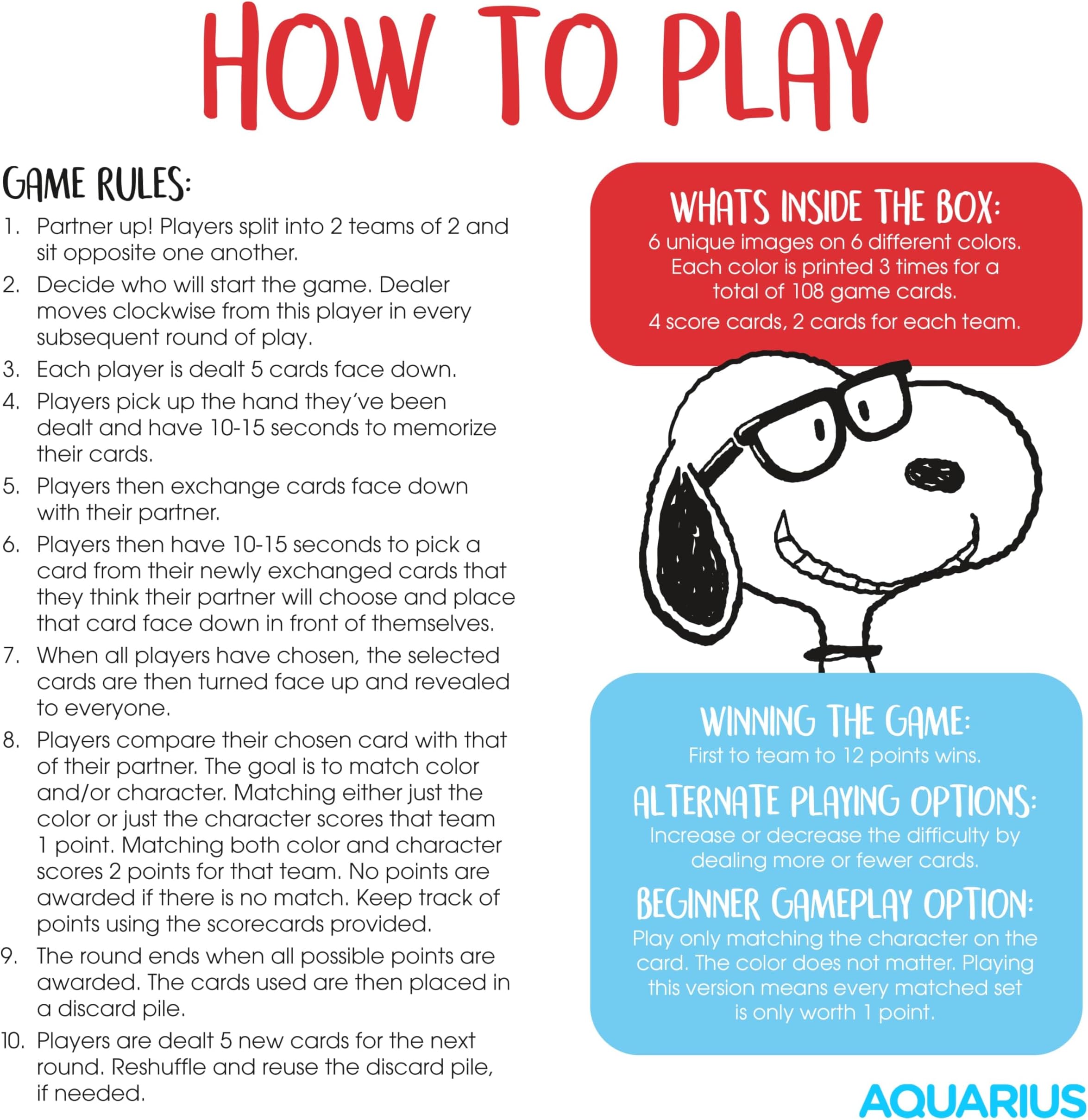 Aquarius Peanuts Memory Master Card Game - Fun Family Party Game for Kids, Teens & Adults - Entertaining Game Night Gift - Officially Licensed Merchandise