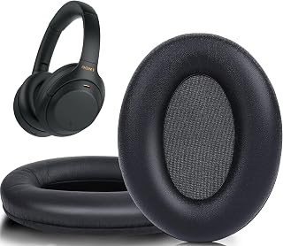 Sounce Replacement Earpads Cushions Compatible with Sony WH-1000XM4 (WH1000XM4) Over-Ear Headphones Premium Black Softer L... Price In India
