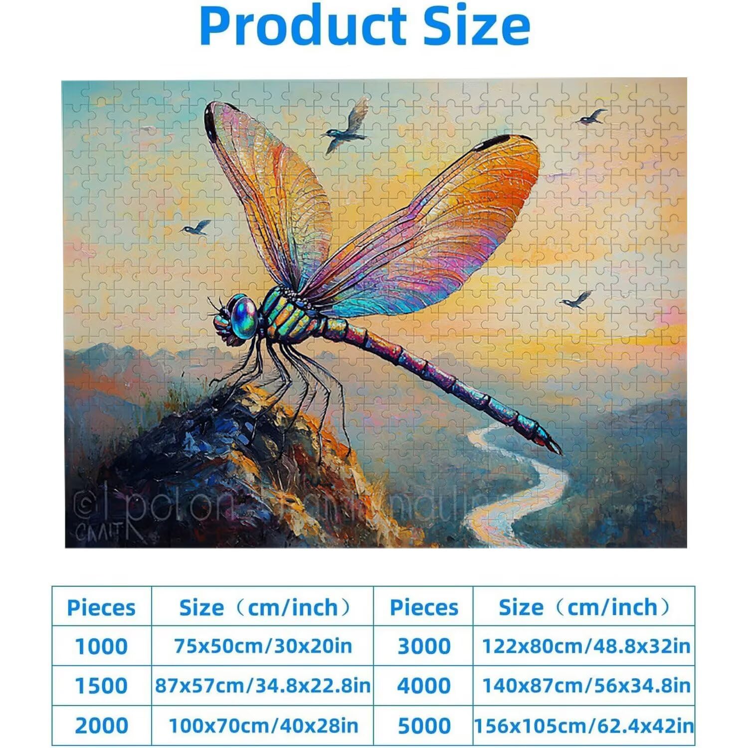 1500 Pezzi di Puzzle, libellula1500 Pezzi di Puzzle per Adulti, Regalo di Anniversario, Regalo di Natale, Decorazione Della Casa, Prevenzione Della Degenerazione Cerebrale Negli Anziani v-681