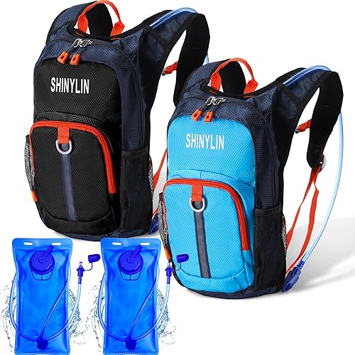 Miniatura 1 de Mochila de hidratación para niños con vejiga de agua de 1,5 l, ligera, mochila de senderismo para niños, mochila de agua para niños y niñas,