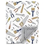 Hudson Baby Unisex Baby Plush Blanket with Furry Binding and Back, Construction Work, One Size