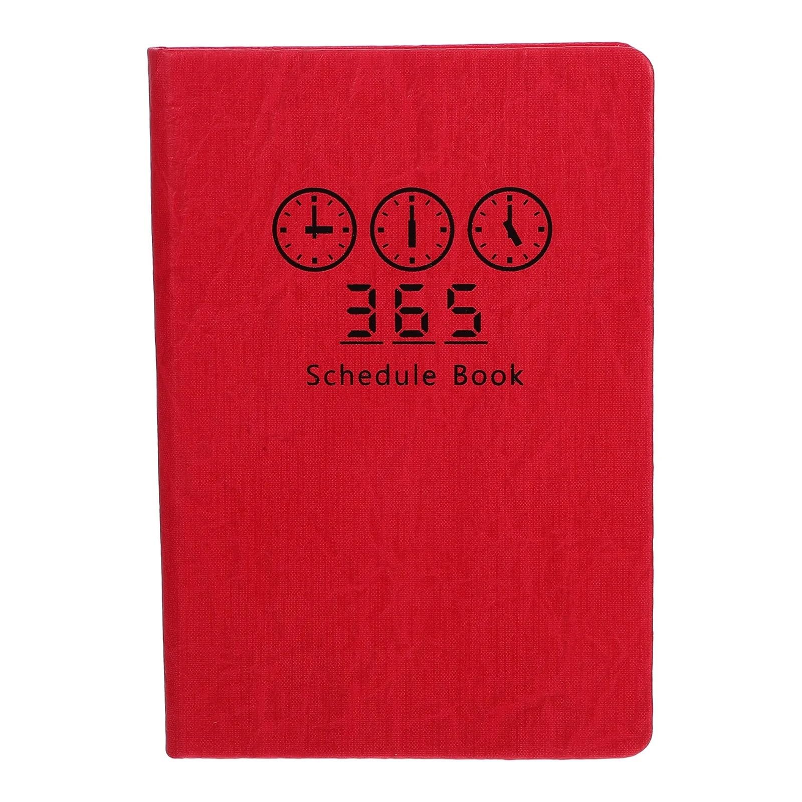 Calendario, agenda, pianificatore settimanale, blocco note giornaliero, quaderno delle attività, scrivania(Red)