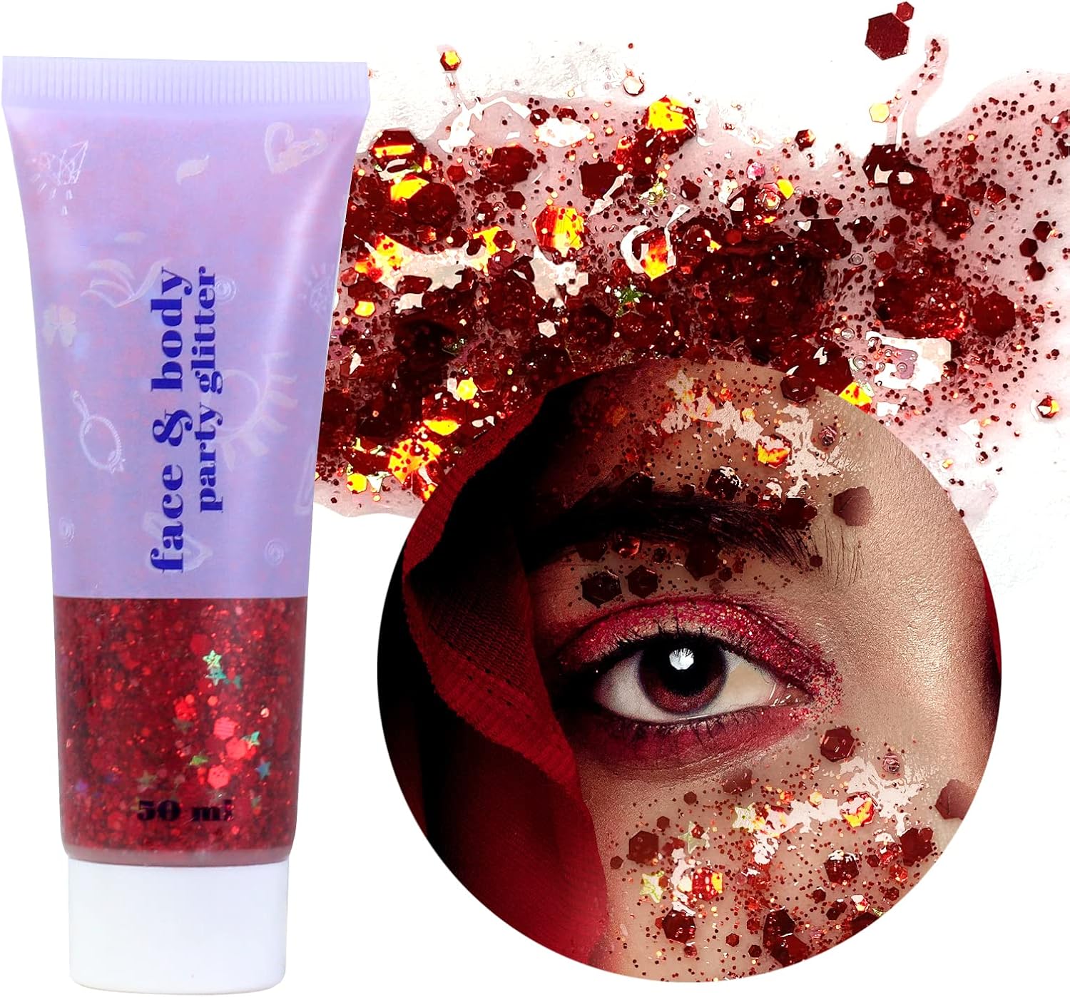 DAGEDA Body Glitter Gel, Face Glitters Body Gel Sequins