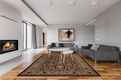 Miniatura 7 de Great American Distributors - Batumi - Alfombra de área tradicional y de transición roja de 5 pies 3 pulgadas x 7 pies 6 pulgadas