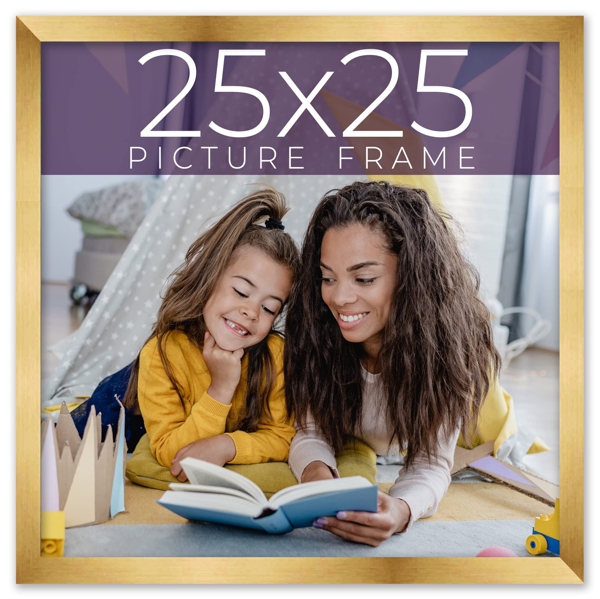 Amazon.com - 25x25 Frame Gold Bronze Solid Wood Picture Frame