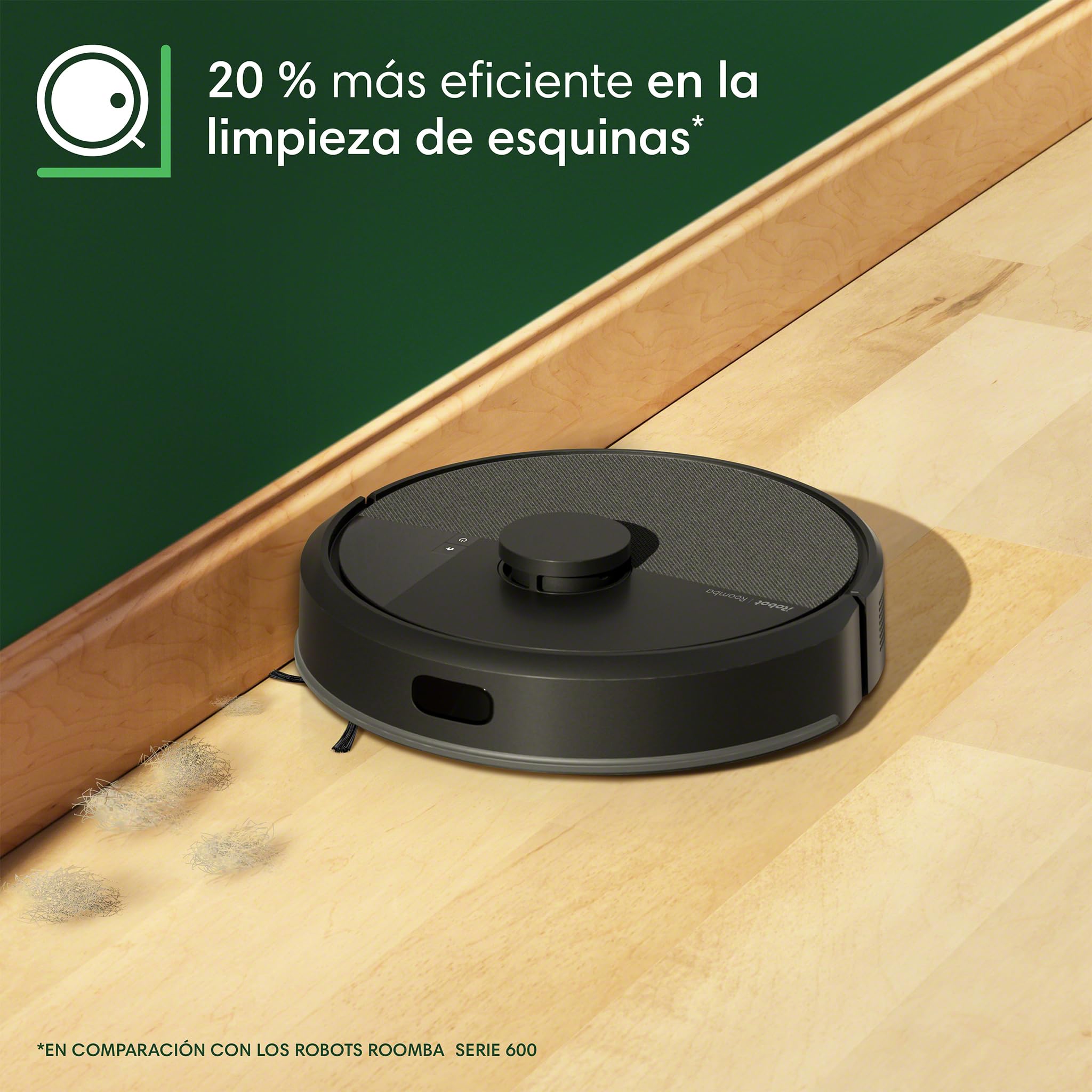 iRobot Roomba 105 Combo y Base AutoEmpty con autovaciado de 75 días, Aspirador y friegasuelos, Clearview LiDAR, 7000Pa,120 mins, SmartScrub, Evita obstáculos,Recarga y reanuda,App, 3 Modos Limpieza_N — view 11