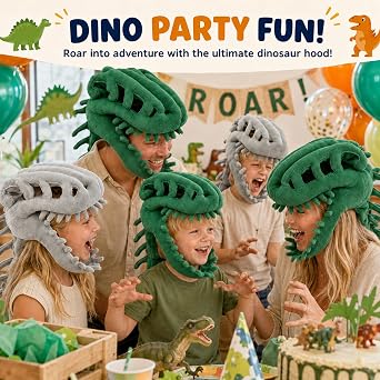 Dinosaur Skeleton Costume for Kids, Cozy Dino Plush Skeleton with Bone for Halloween Cosplay Party Dress Up