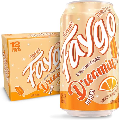 Faygo Dreamin' Soda | Vanilla Cream Flavor with a Whipped Twist | 12-Pack of 12o