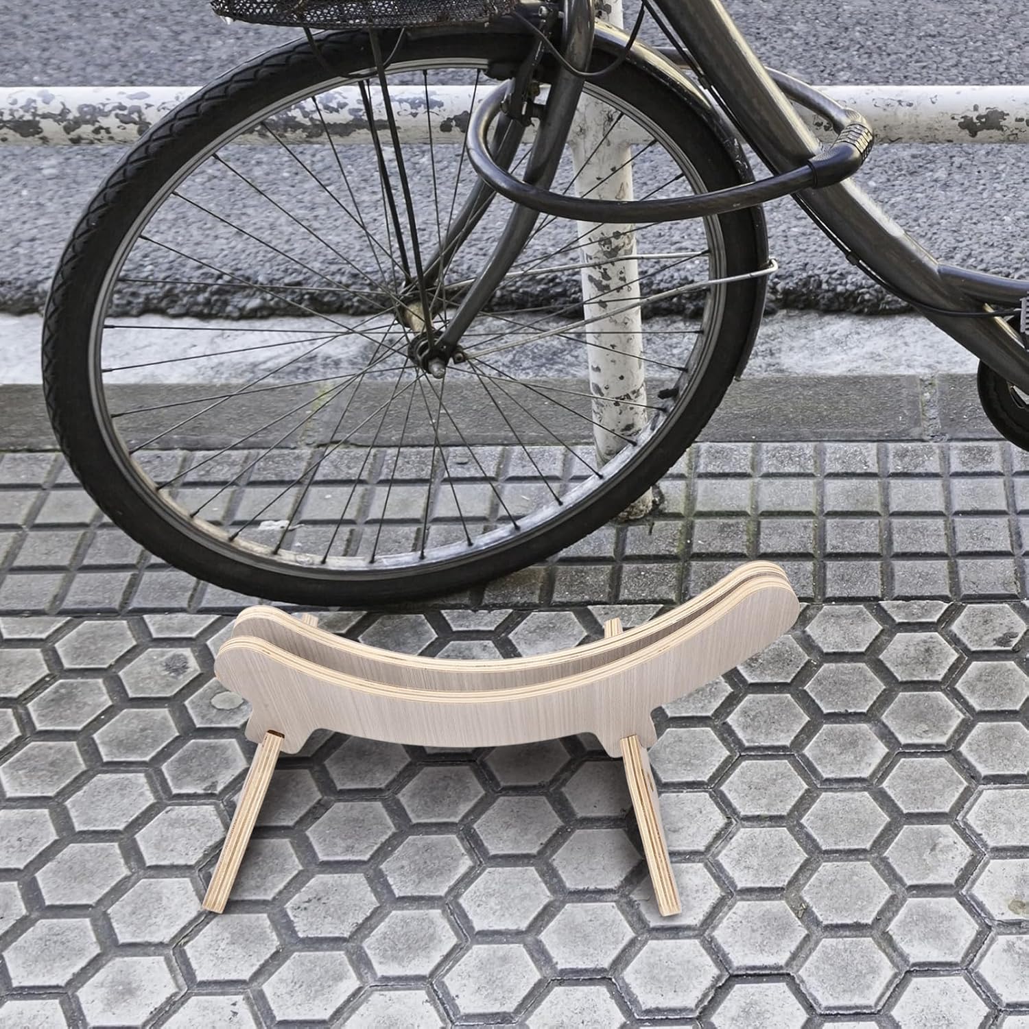 BESPORTBLE Bike Stand for Mountain Road Bikes Portable Detachable Scooter Support Easy Installation Stylish Design for Home Parking