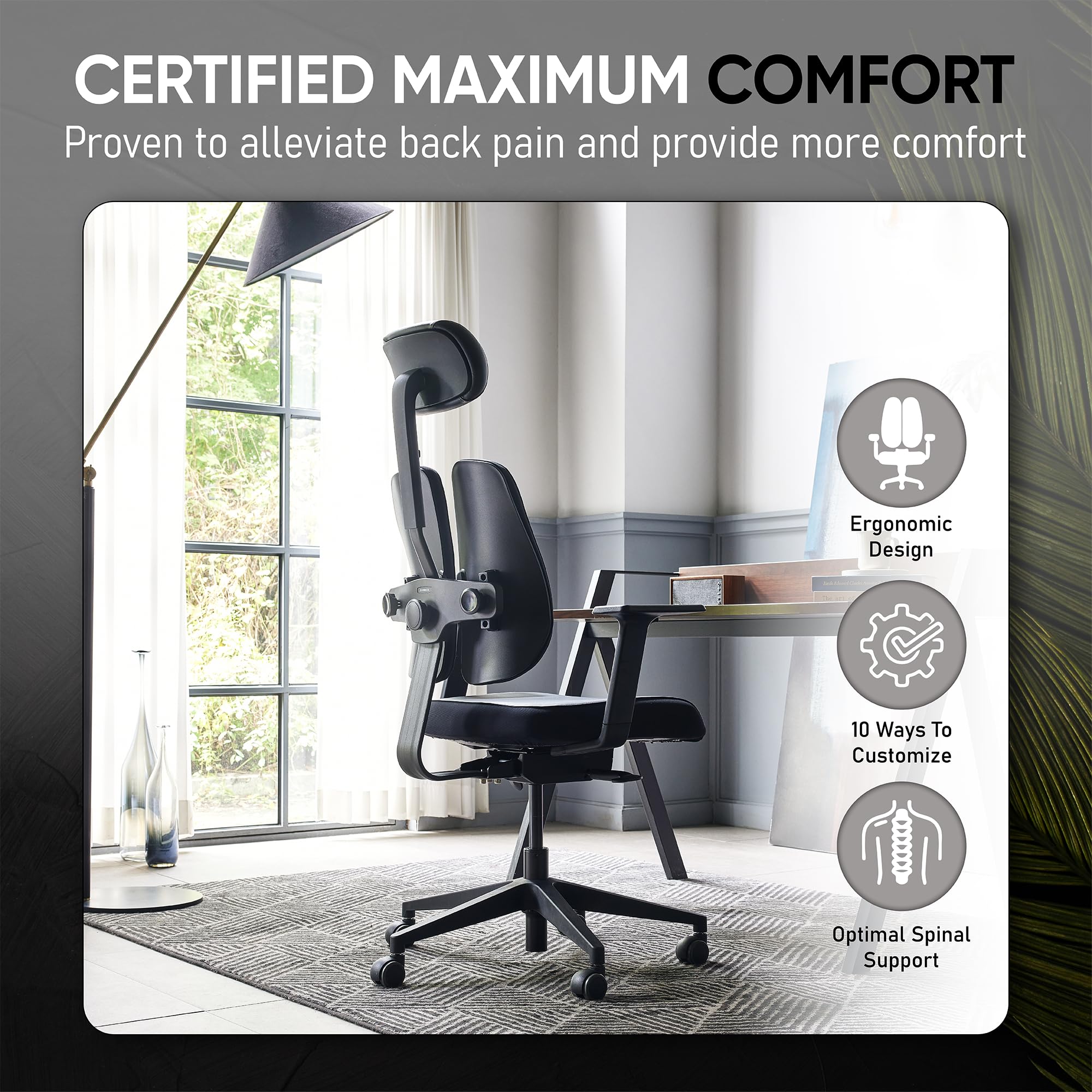 Duorest Made In Korea Dual Backrests Ergonomic Office Chair Lower