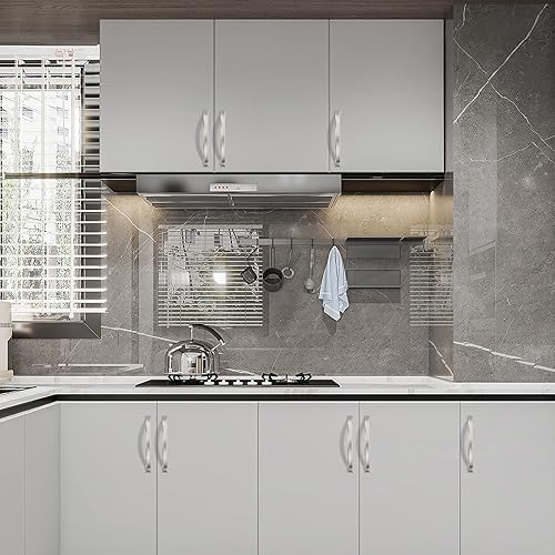 Miniatura 4 de Asidrama - Paquete de 25 manijas de gabinete de cocina de níquel satinado cepillado de 5 pulgadas (128 mm), accesorios para gabinetes de cocina,