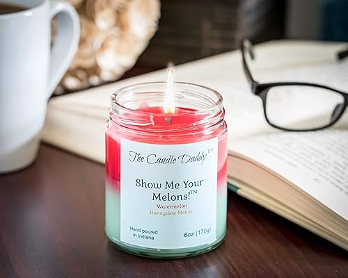Miniatura 6 de Show Me Your Melons - Vela perfumada divertida de sandía y miel – Vela en tarro de 6 onzas
