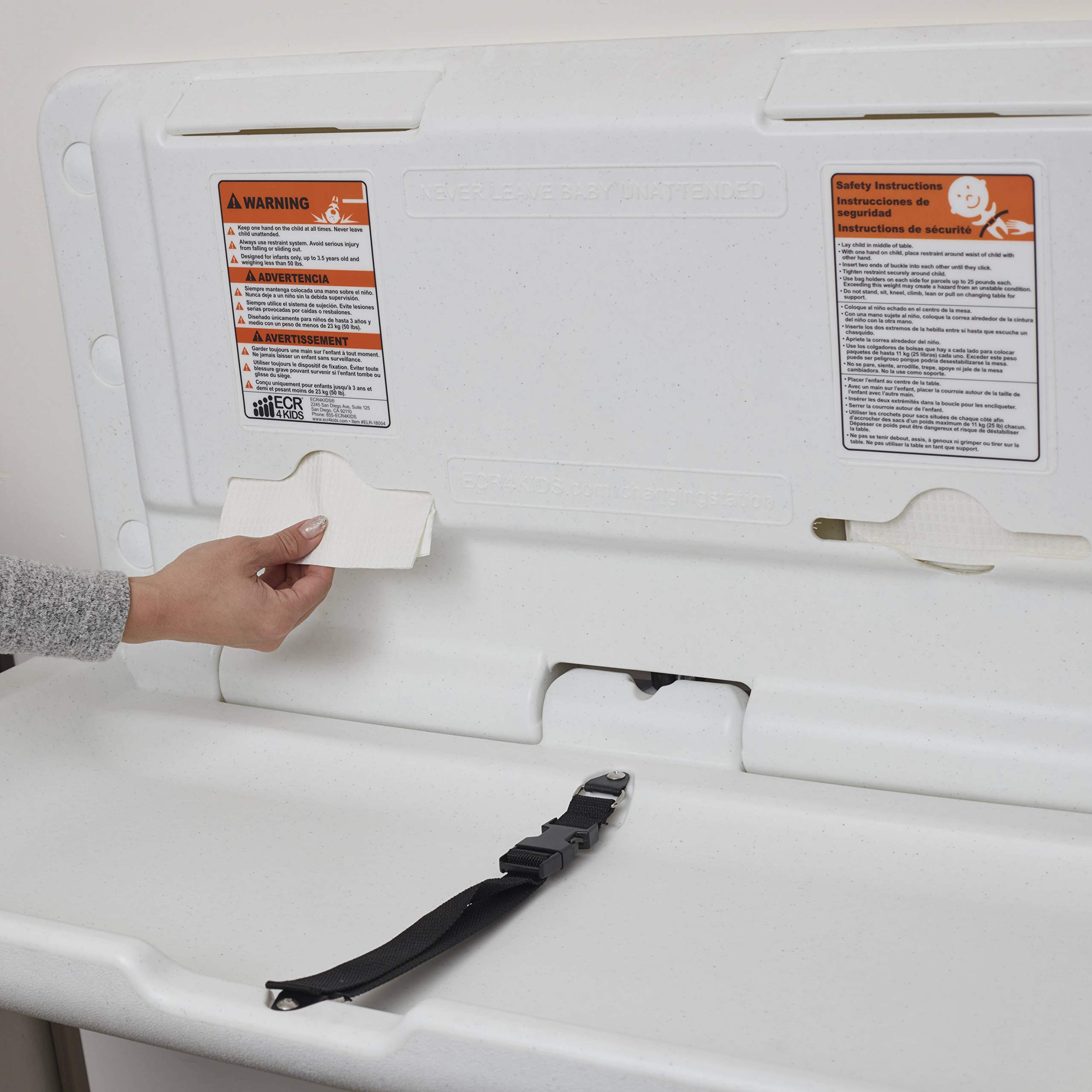 Buy ECR4Kids ELR18004 WallMounted Baby Changing Station, Horizontal