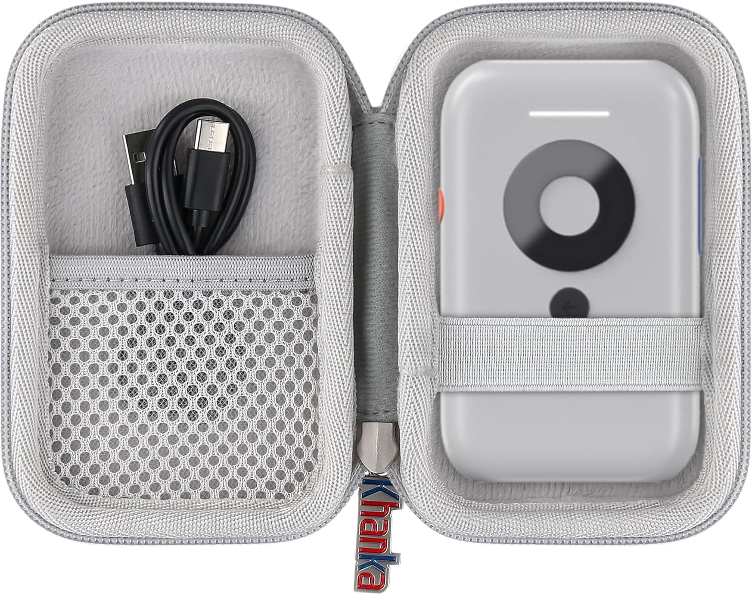 khanka Hard Travel Case Replacement for XREAL Beam,Shockproof Anti-Scratch Protective Cover for XREAL Air Companion with Lanyard (Grey),Case Only.