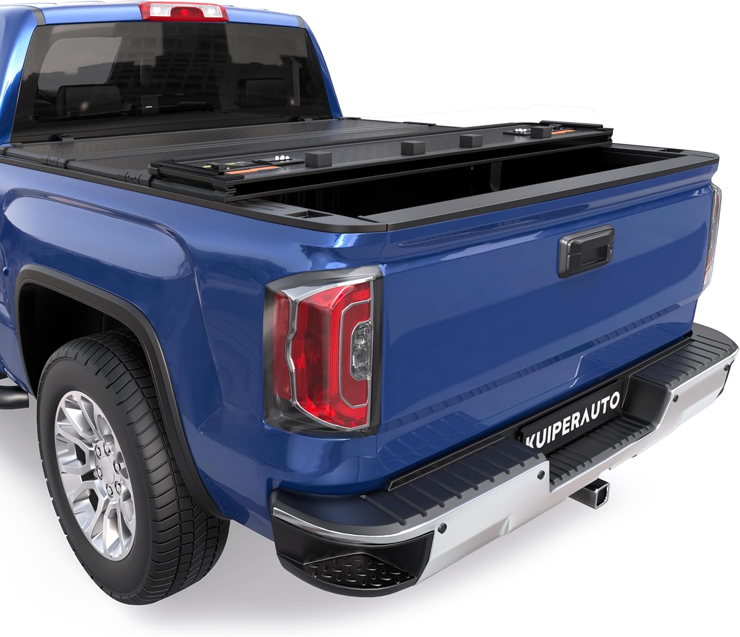 Hard Folding Quad 4-Fold Tonneau Cover Compatible with 2024 2025 Chevy Silverado GMC Sierra 1500/2019-2023 Chevy Silverado GMC Sierra 1500 (ONLY New Body) Fleetside 5.8FT Truck Bed Cover 5.8FT Quad-Hard 2019-2025 1500 (2019 New Body)