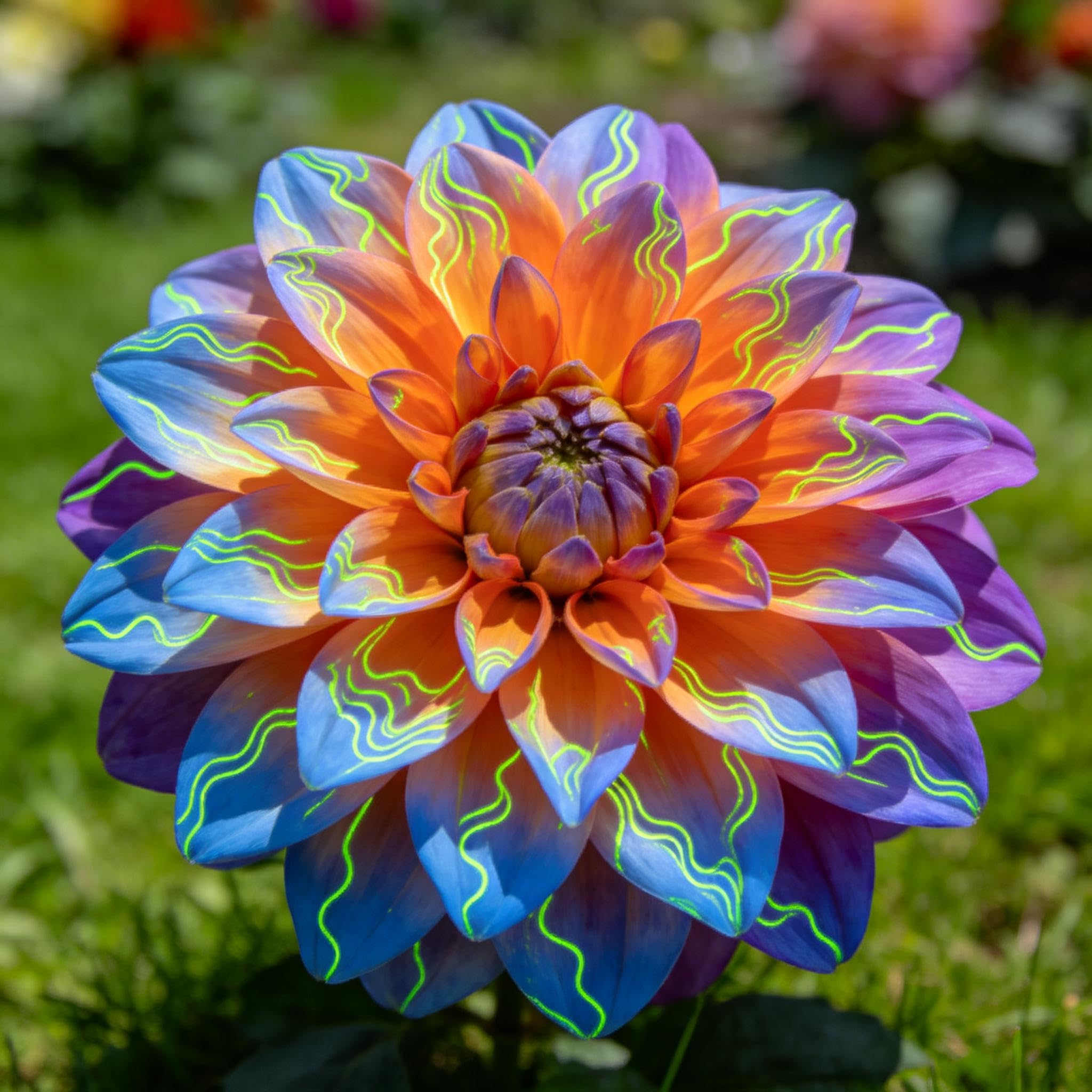 Perennial,Beautiful Big Flower/Magnificent Dahlia Bulbs for Planting Now UK/Mix,Dahlia Tubers/Excellent Display/Strong Plants that Grow Well-8bulbs-F