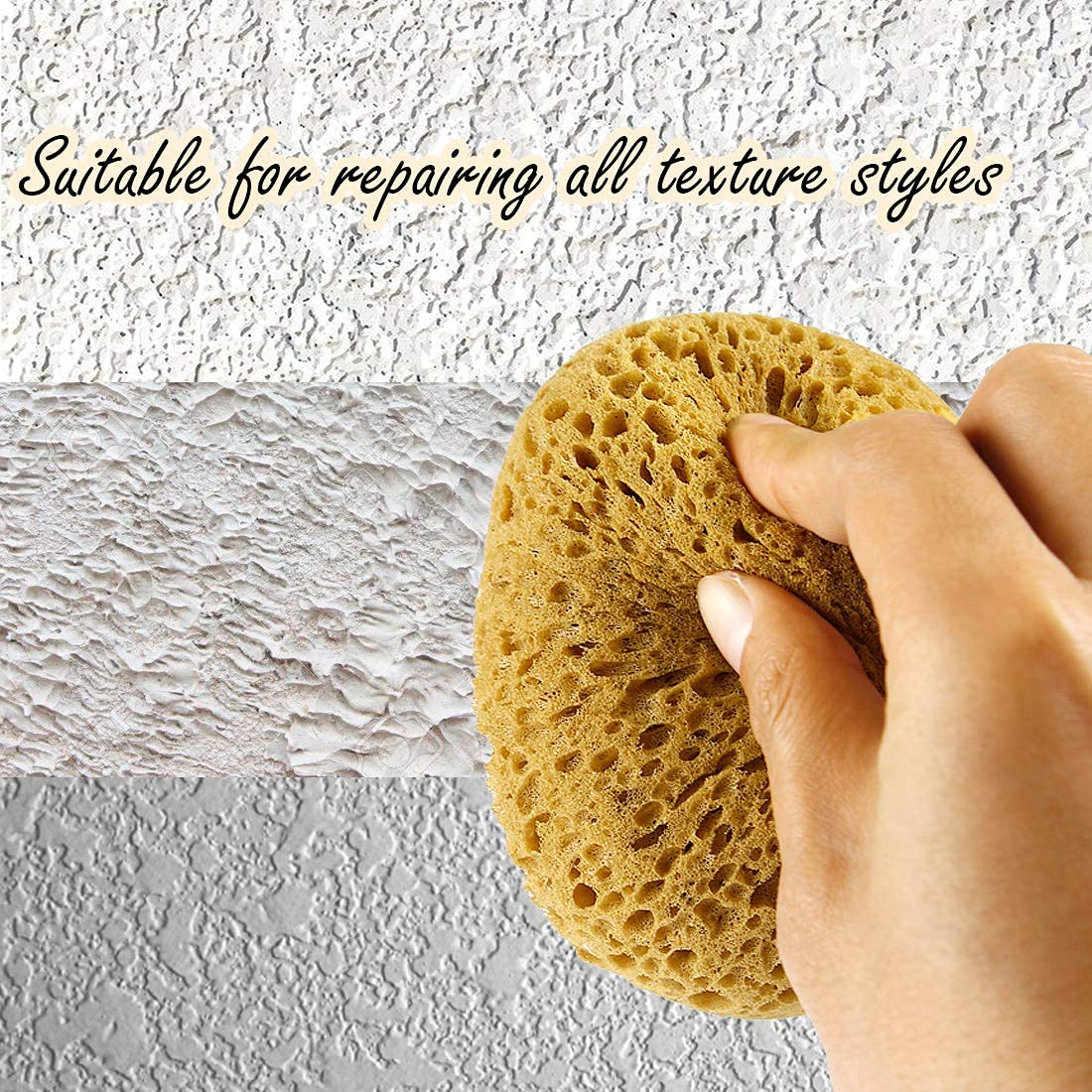 2PCS Large Knockdown Texture Sponge VEEJION Drywall Patch Texture