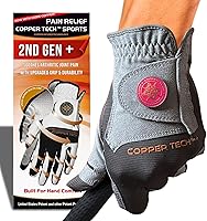 Vista 26 de Copper Tech Plus Ladies Golf Gloves Women (2nd Gen) Copper Compression Joint Support with Flexible & Comfortable Fit Tacky Silicone Pad
