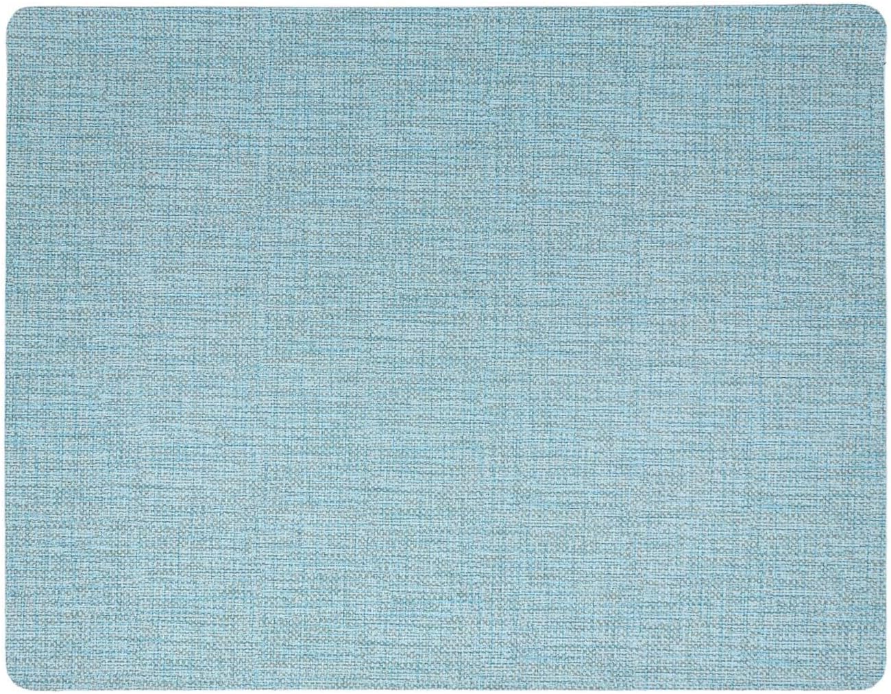 Davanti by Frieling, Set of 6 Rectangular Placemats - Novotela Luxe Light Blue, Anti-Slip Table Mat for Indoor & Outdoor Use, 13" x 17" Vinyl & Polyester Table Protector, Dining Decor - Made in Chile