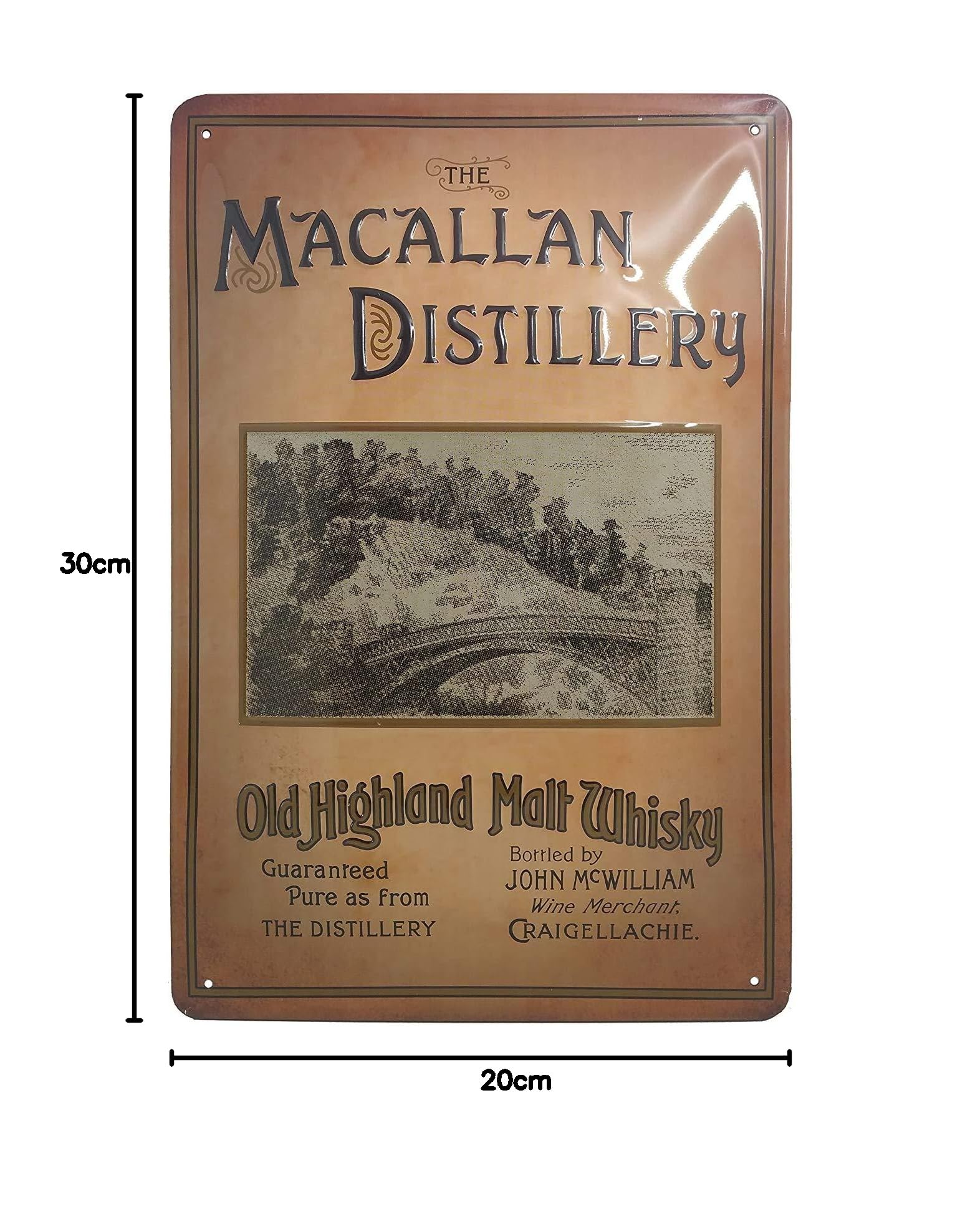 Targa in Metallo generica 20 x 30 cm Keep Calm And Drink Whisky Targa Tin Sign