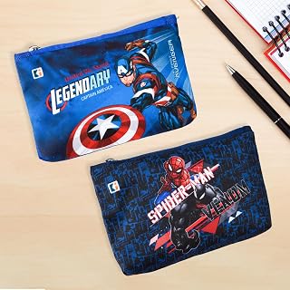 Kuber Industries Pack of 2 Pencil Pouch | Square Stationary Pencil Case | Pen-Pencil Box for Kids | School Geometry Pouch... Price In India