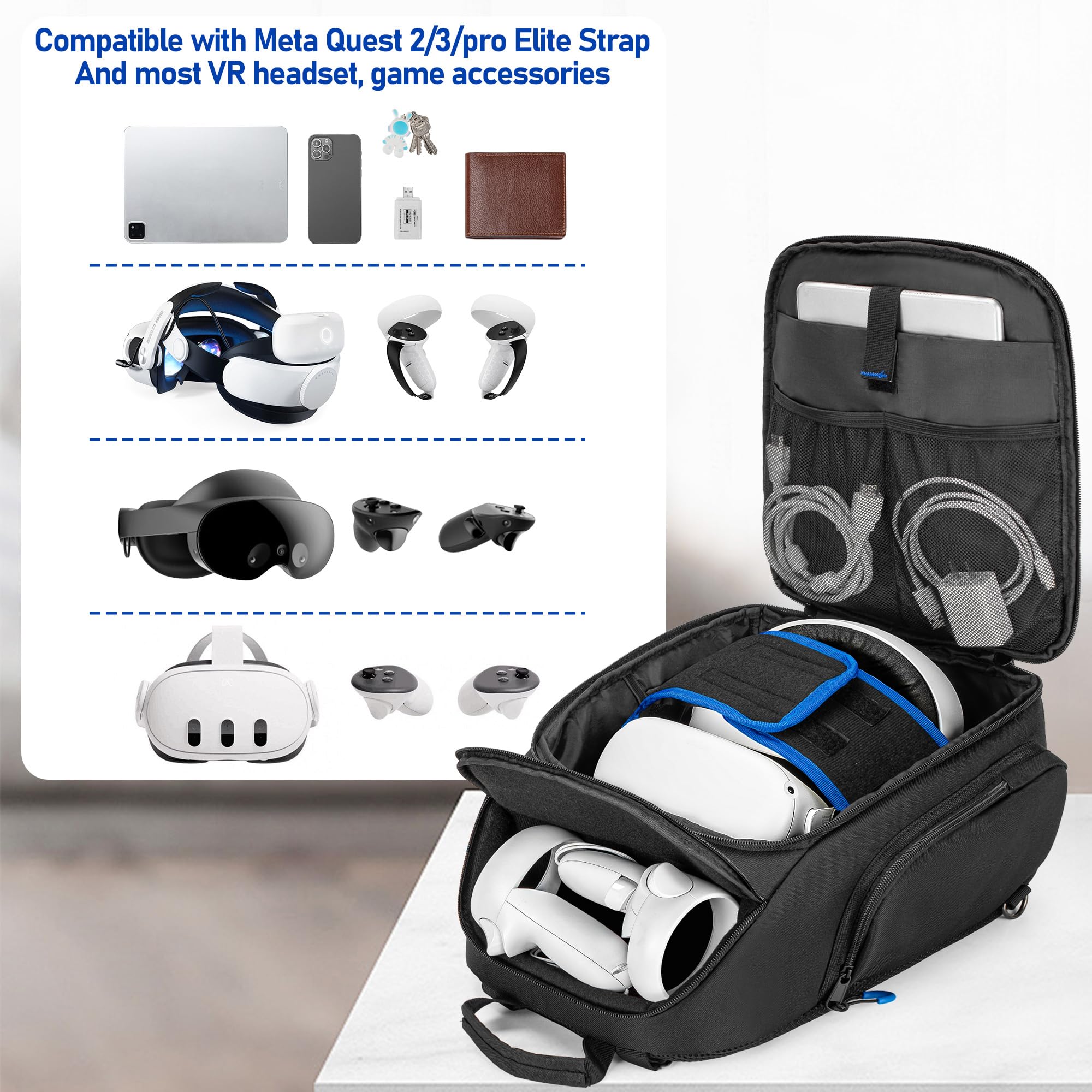 Amazon.com: PGmoon Carrying Case Compatible with Oculus Meta Quest