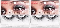 Vista 9 de KISS - Pestañas postizas Lash Drip, Spiky X Boost Volume, efecto hidratado de aspecto húmedo único, pestañas postizas reutilizables de varias